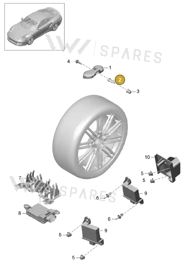 9P1601361F — Porsche GT2 RS Clubsport (2013-2020) diagram p42601005, position 2