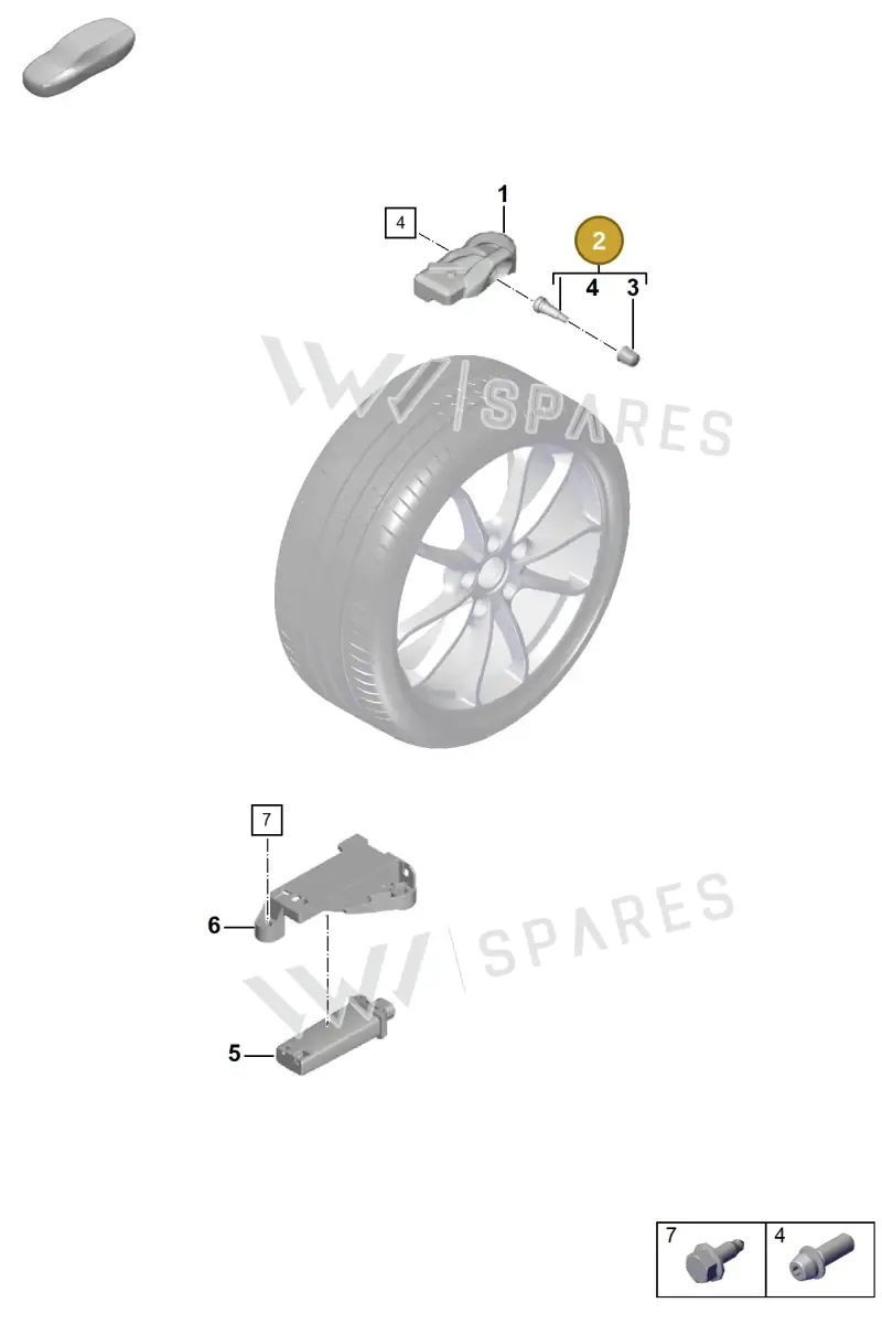 9P1601361F — Porsche Boxster Spyder (2019-) diagram p55601050, position 2