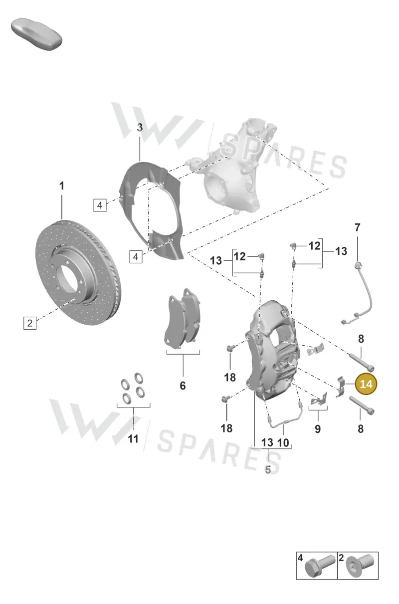 9P1615133B — Porsche 911 (2018-2024) diagram p53602005, position 14