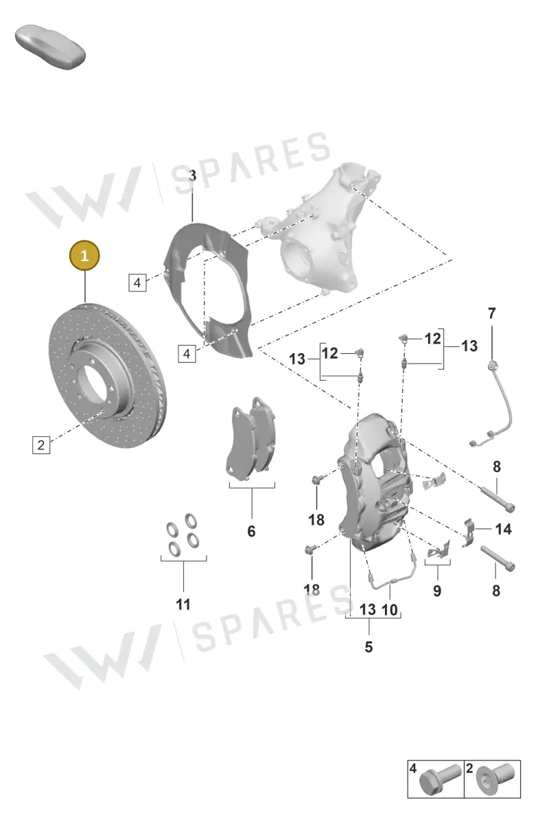 9P1615301J — Porsche 911 (2018-2024) diagram p53602005, position 1