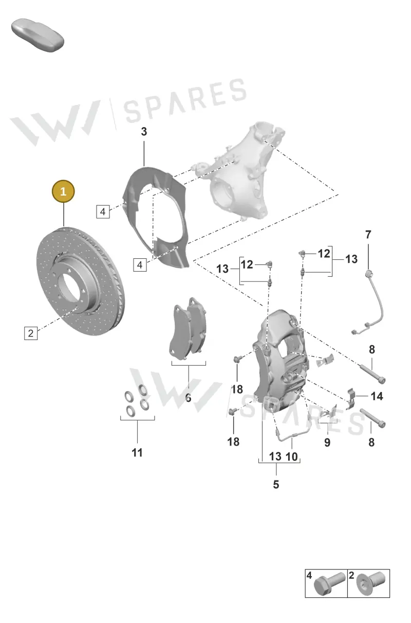 9P1615302J — Porsche 911 (2018-2024) diagram p53602005, position 1