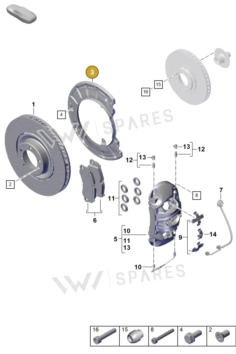 9P1615311B — Porsche 992 Carrera Coupe (2024-) diagram p63602020, position 3