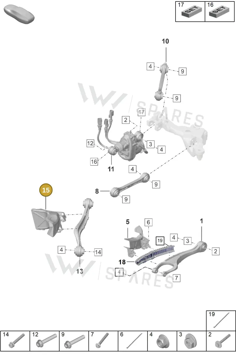 9P1615457F — Porsche 911 (2018-2024) diagram p53501015, position 15