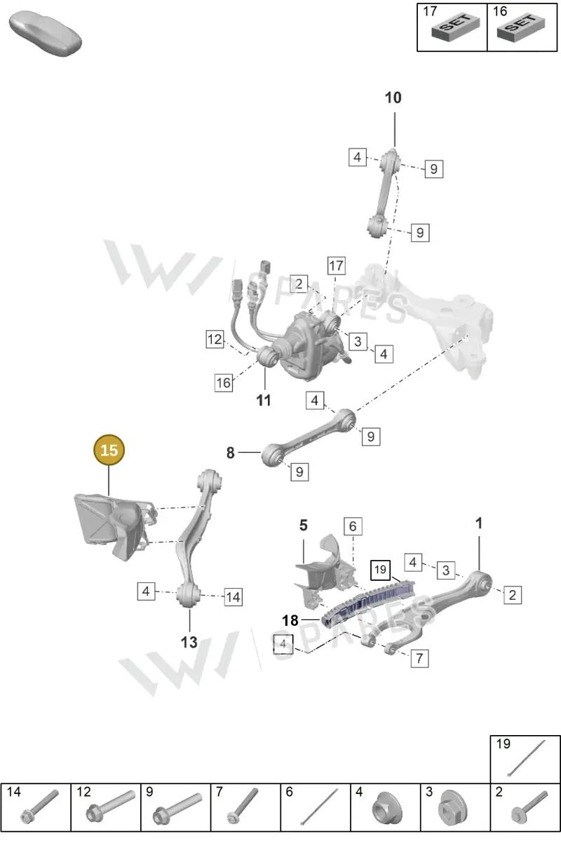 9P1615458H — Porsche 911 (2020-2022) diagram p53501015, position 15