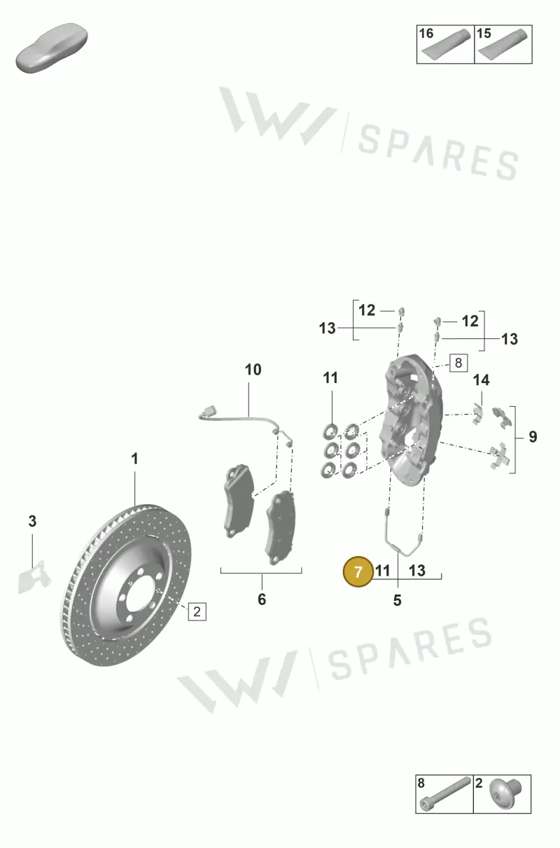 9P1615701A — Porsche 911 (2021-2022) diagram p59602010, position 7
