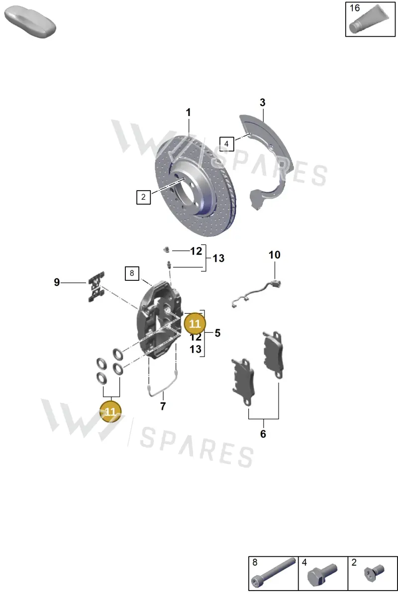 9P1698671A — Porsche Boxster Spyder (2019-) diagram p55603100, position 11