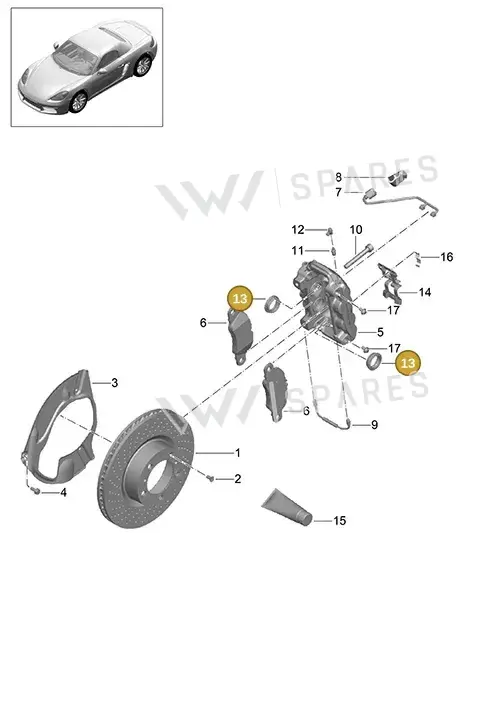 9P1698671B — Porsche Boxster (2016-) diagram p48602000, position 13
