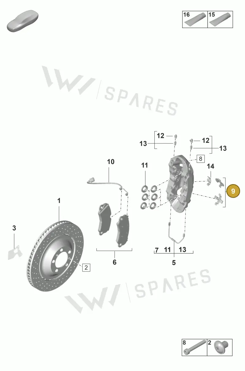 9P1698995 — Porsche 911 (2021-2022) diagram p59602010, position 9