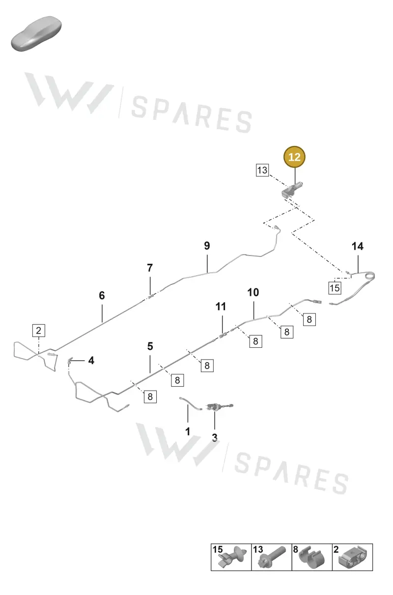 9P1721263A — Porsche 911 (2018-2024) diagram p53703000, position 12