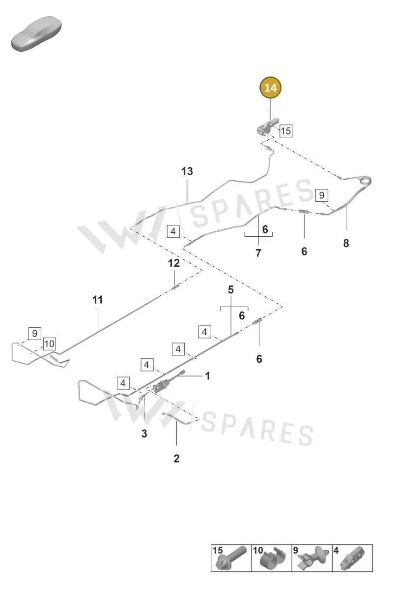 9P1721263A — Porsche 911 (2021-2022) diagram p59703000, position 14