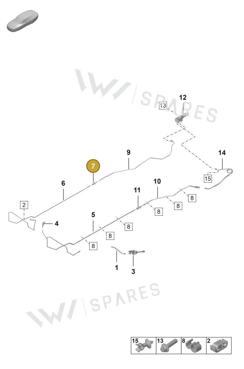 9P1721379 — Porsche 911 (2018-2024) diagram p53703000, position 7