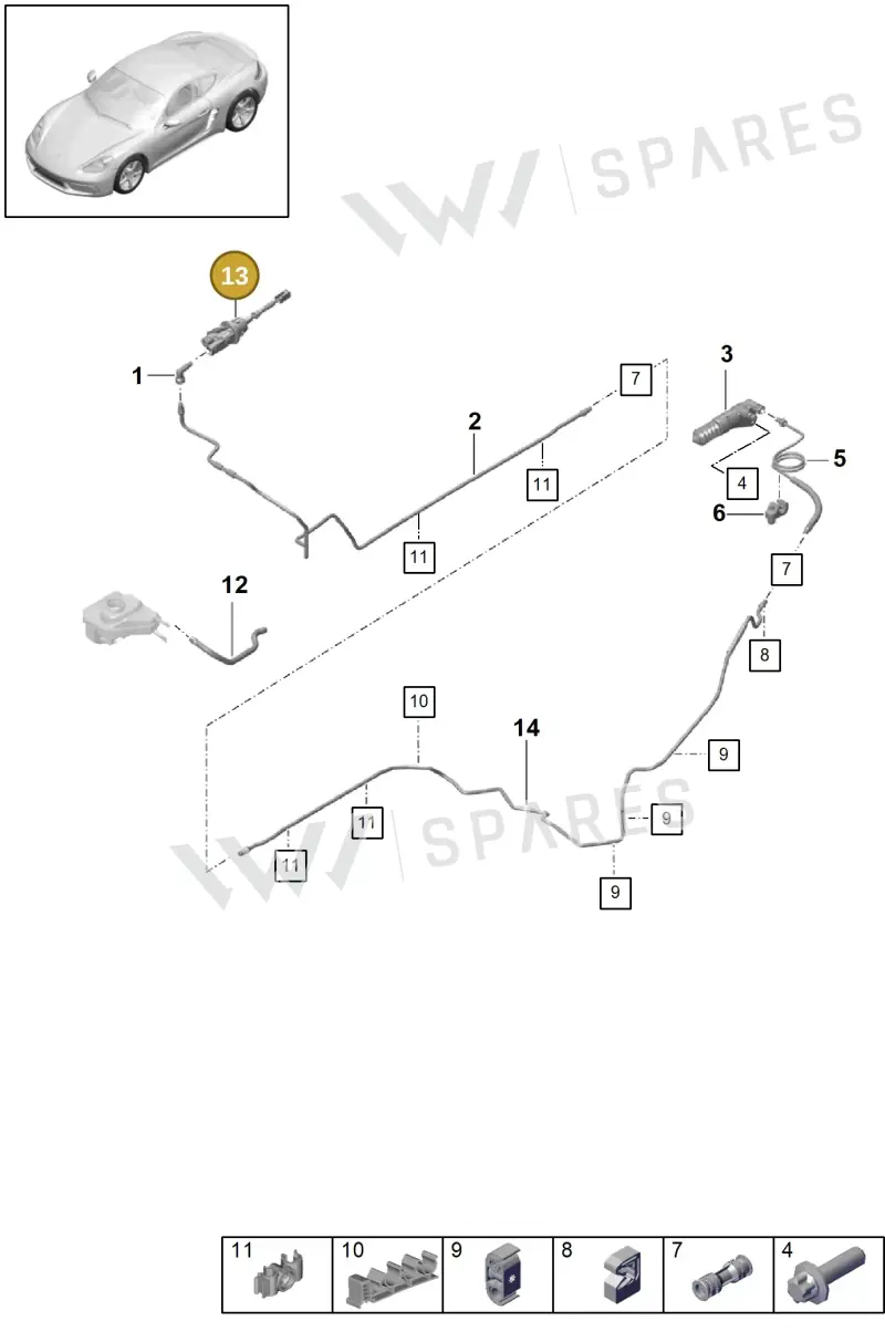 9P1721639 — Porsche Cayman (2016-2019) diagram p50703100, position 13