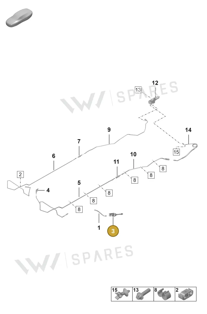9P1721639 — Porsche 911 (2018-2024) diagram p53703000, position 3