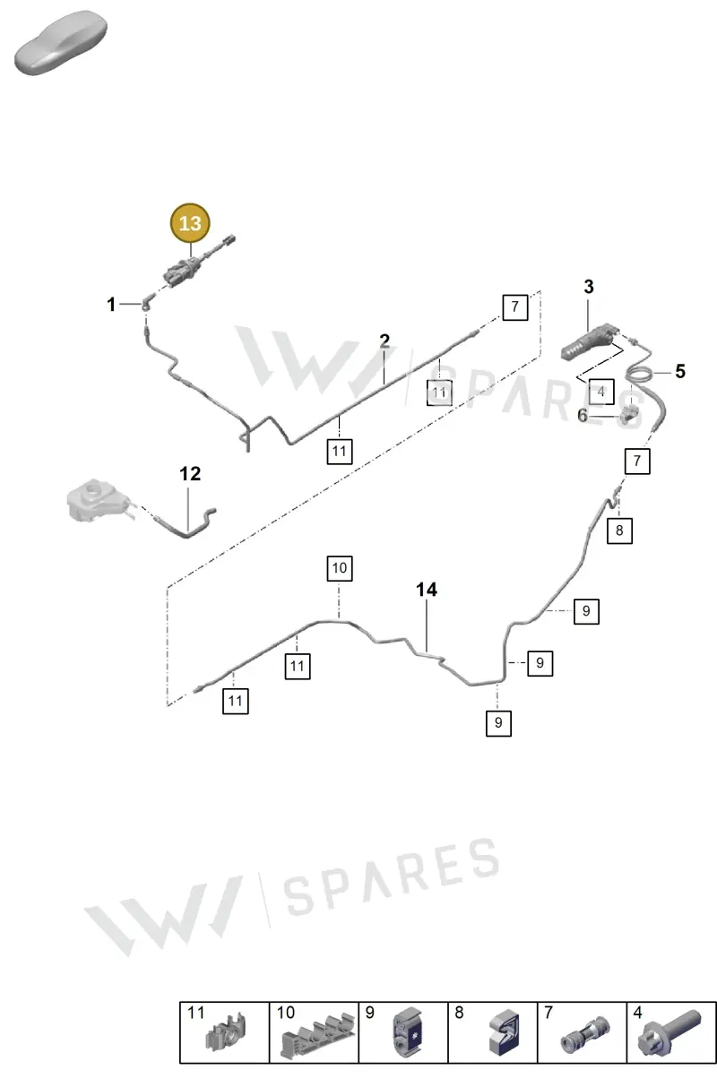 9P1721639 — Porsche Boxster Spyder (2019-2020) diagram p55702080, position 13