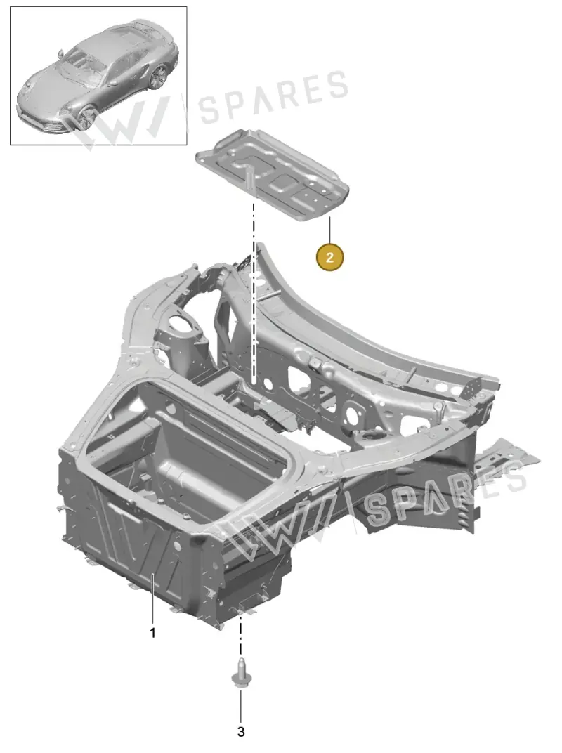 9P1804825C — Porsche 911 (2013-2020) diagram p42801005, position 2