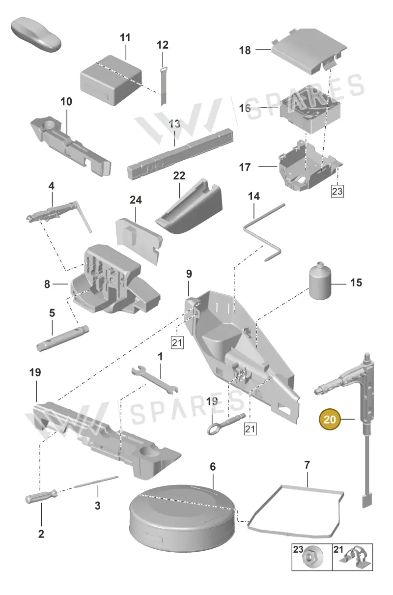 9P1825381 — Porsche 911 (2020-2022) diagram p53001000, position 20