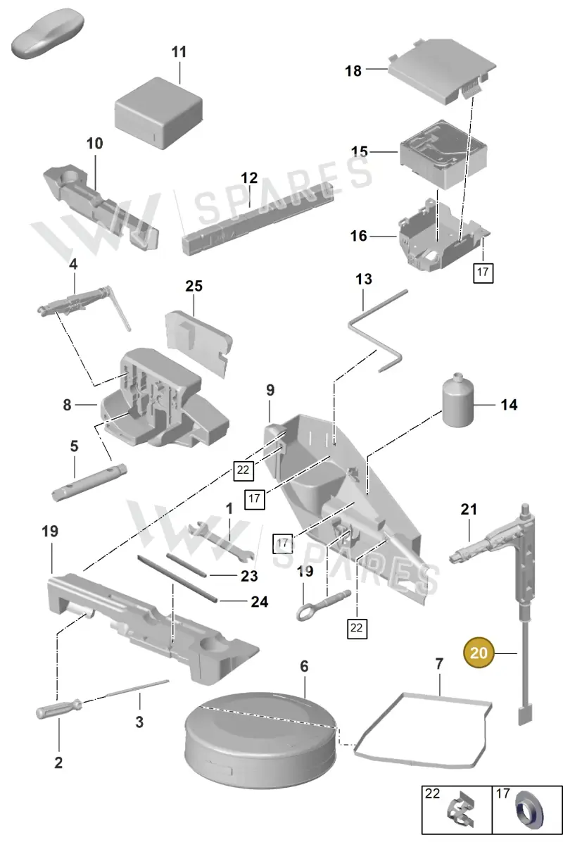 9P1825381 — Porsche 911 (2024-2025) diagram p63001000, position 20
