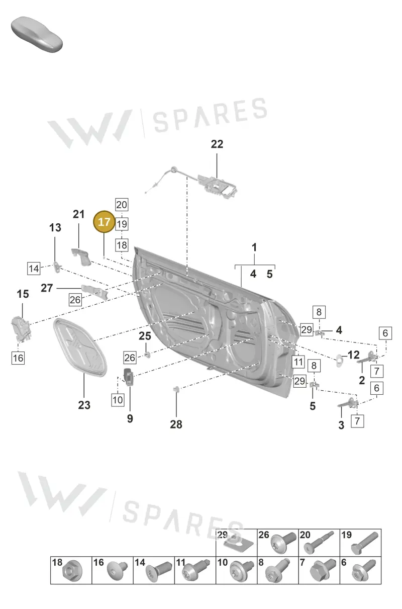 9P1837111A1E0 — Porsche GT3 RS (2021-) diagram p59804010, position 17
