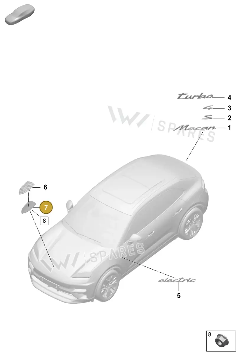 9P1853611 — Porsche Macan 4 (2024-) diagram p61810000, position 7