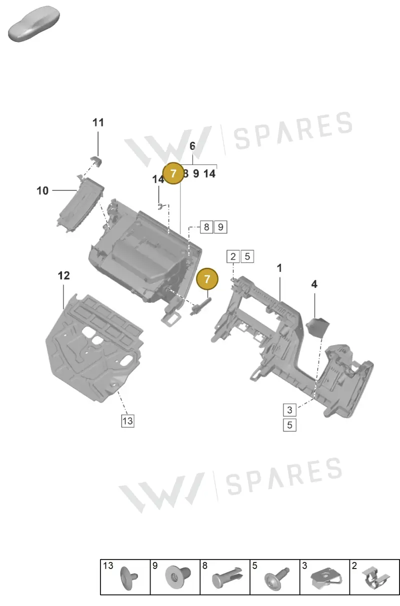 9P1857484 — Porsche 911 (2024-2025) diagram p63809100, position 7