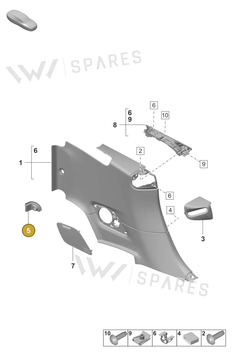 9P1867109A1E0 — Porsche 911 (2018-2024) diagram p53807260, position 5