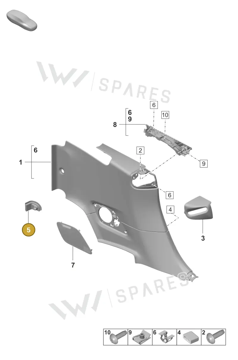 9P1867110A1E0 — Porsche 911 (2018-2024) diagram p53807260, position 5