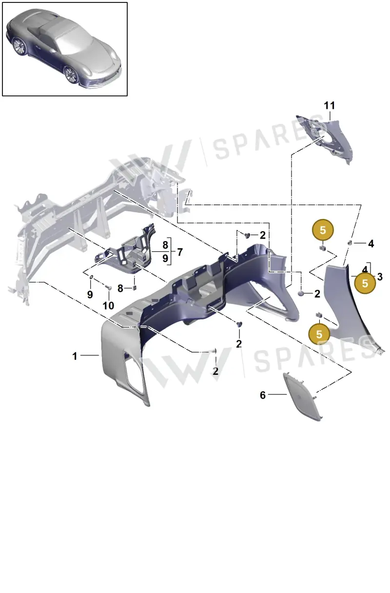 9P1867639 — Porsche 911 (2013-2020) diagram p41807040, position 5
