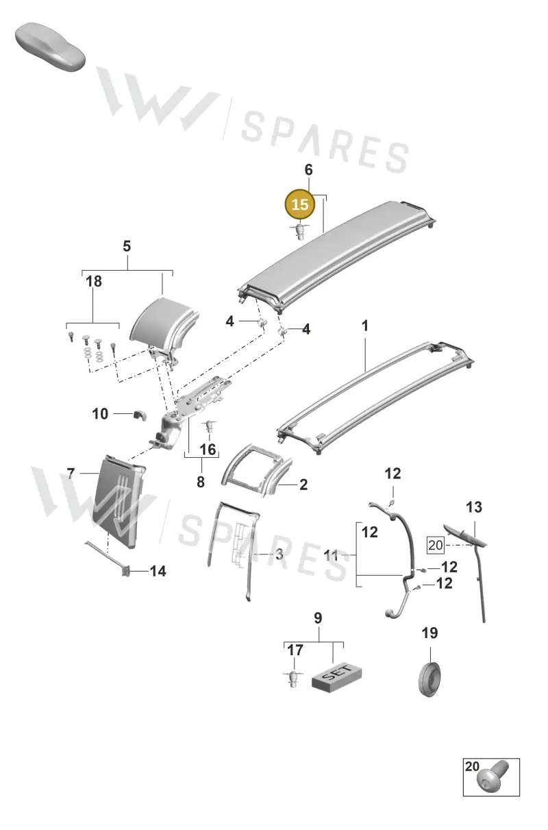 9P1871289 — Porsche 911 (2024-2025) diagram p53811410, position 15