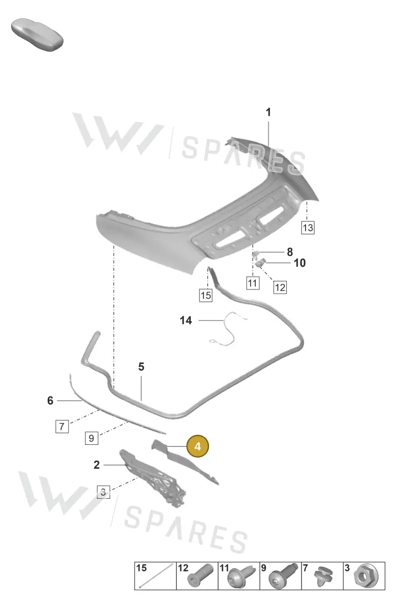 9P1871393A — Porsche 992 Carrera 4 GTS (2018-2024) diagram p53811065, position 4