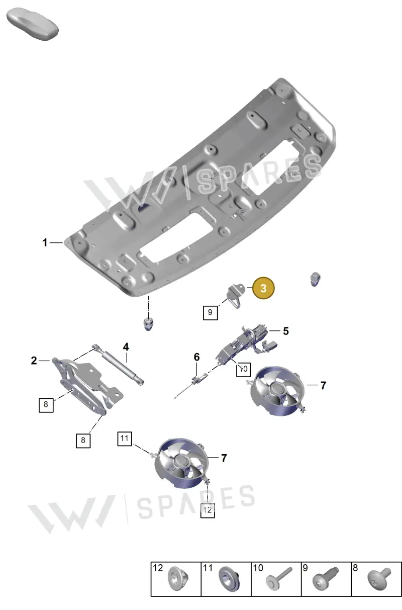 9P1872151 — Porsche 992 Carrera Coupe (2024-) diagram p63803100, position 3