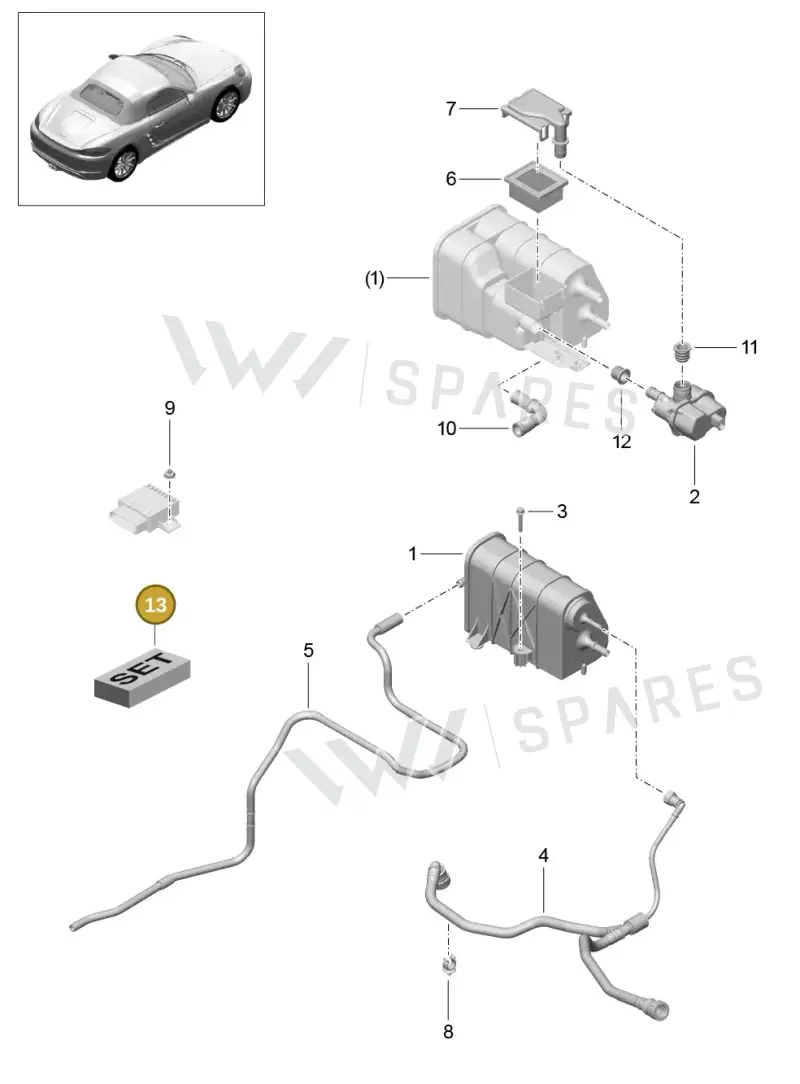 9P1898209 — Porsche Boxster (2016-2019) diagram p48201020, position 13