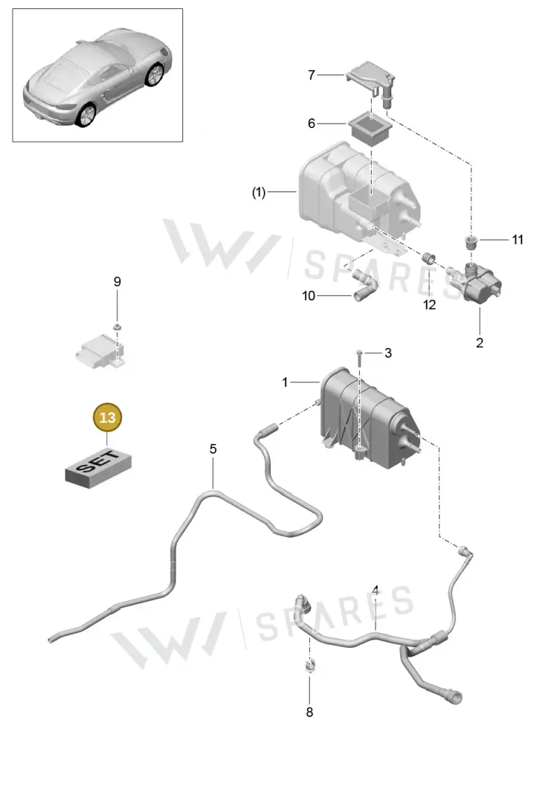9P1898209 — Porsche Cayman (2016-2019) diagram p50201020, position 13