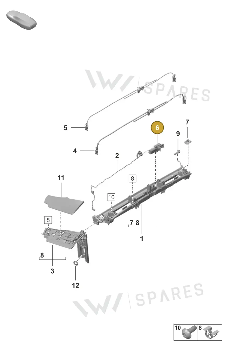 9P1898403 — Porsche 911 (2024-2025) diagram p53811400, position 6