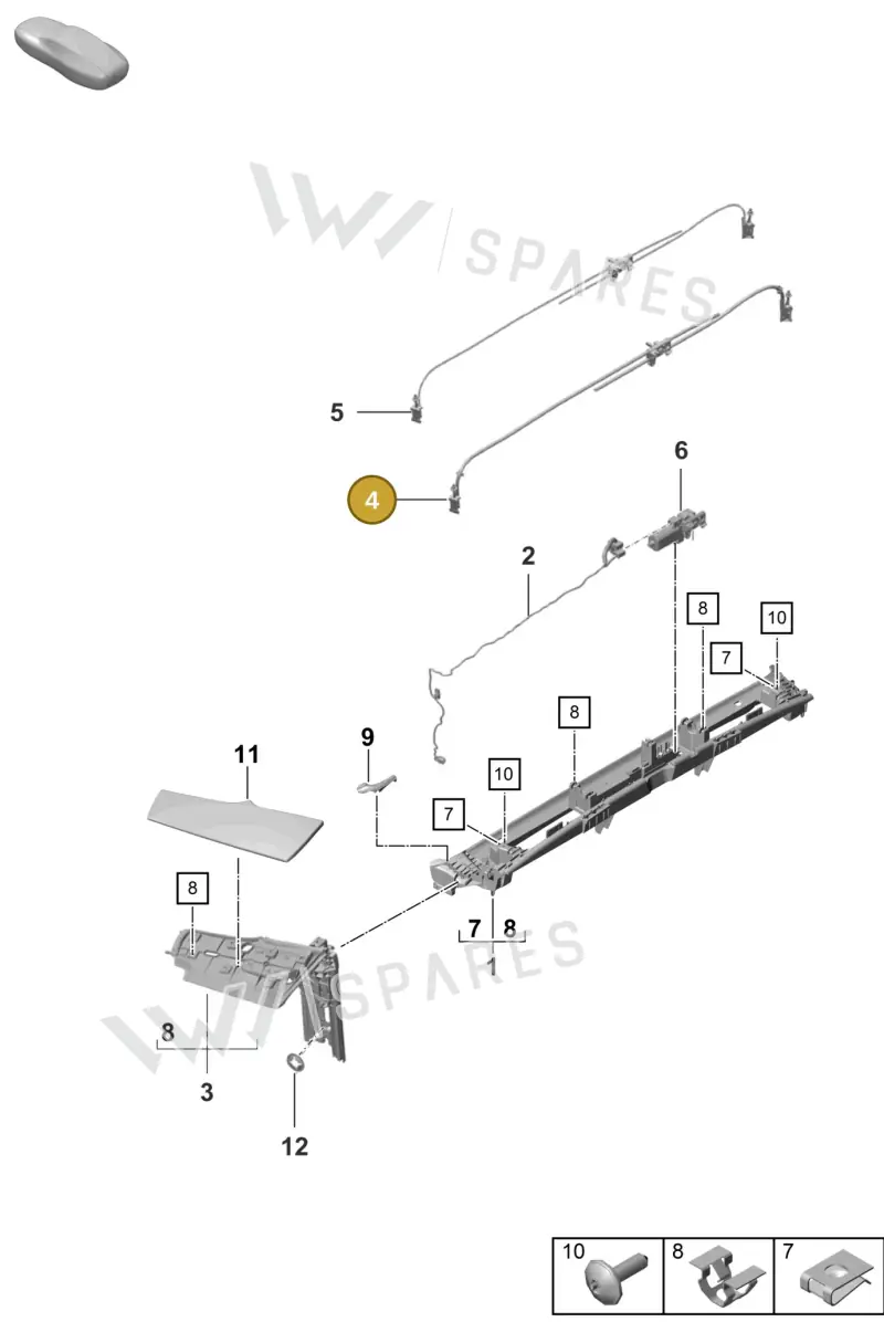 9P1898405 — Porsche 911 (2020-2022) diagram p57811400, position 4