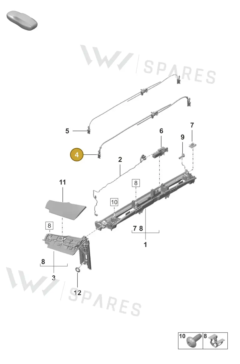 9P1898405 — Porsche 911 (2024-2025) diagram p53811400, position 4