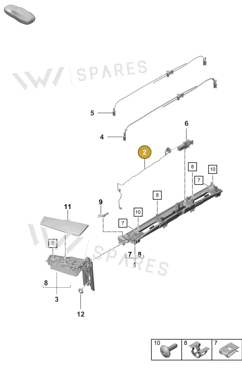 9P1898413 — Porsche 911 (2020-2022) diagram p57811400, position 2