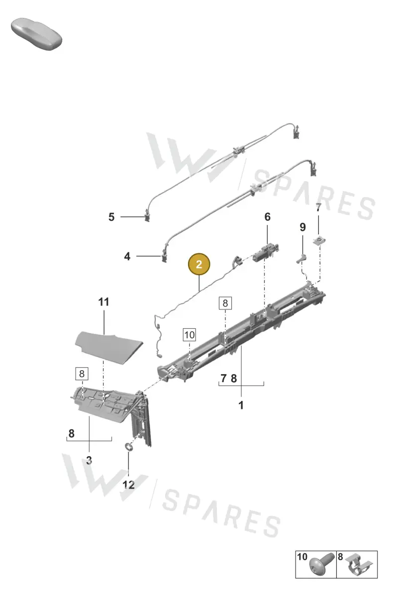 9P1898413 — Porsche 911 (2024-2025) diagram p53811400, position 2