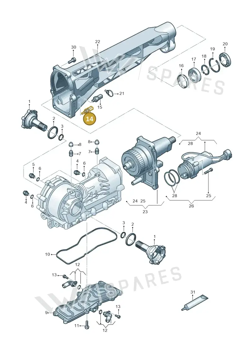 9P1906529 — Audi R8 Spyder (2015-2024) diagram 872409100, position 14