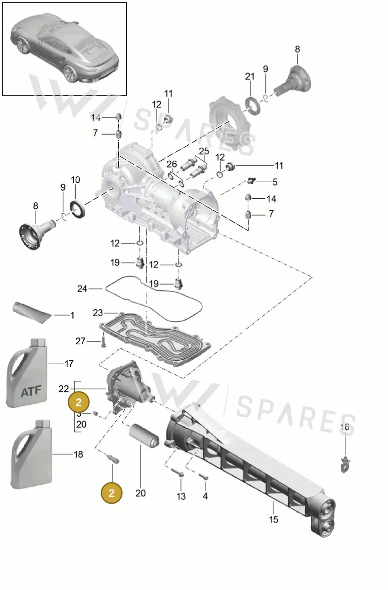9P1906529 — Porsche 911 (2013-2020) diagram p42305015, position 2