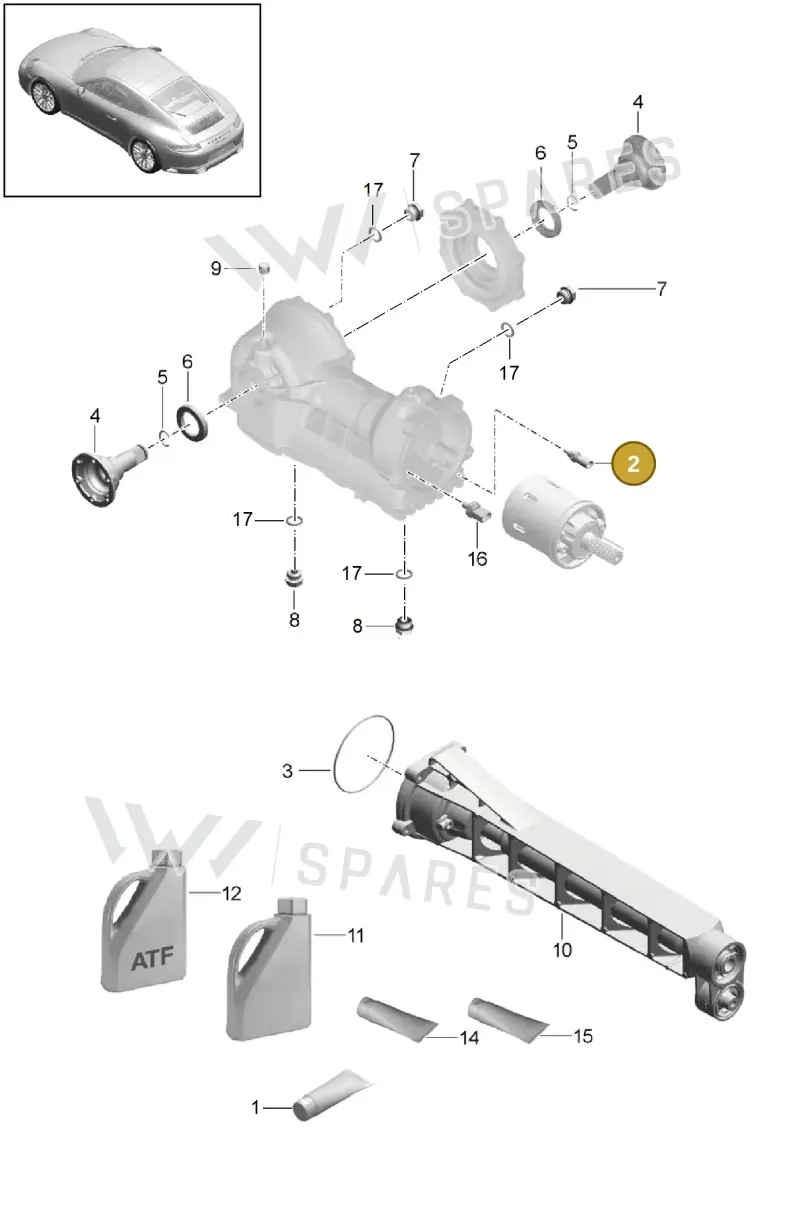 9P1906529 — Porsche 911 (2016-2019) diagram p47305005, position 2
