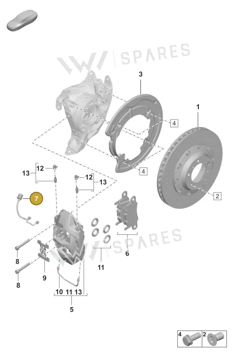 9P1907637A — Porsche 911 (2024-2025) diagram p53603010, position 7