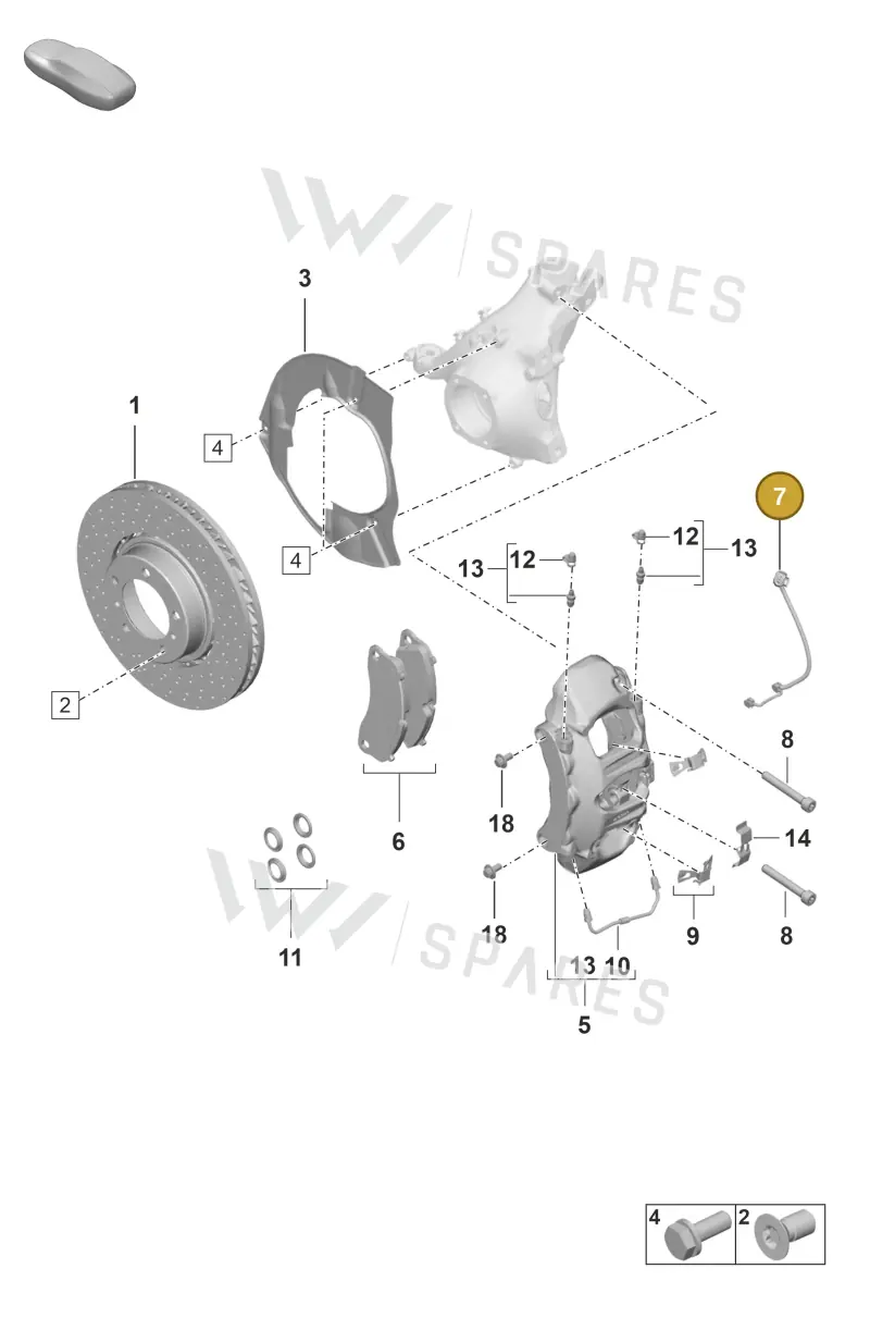 9P1907637B — Porsche 992 Carrera 4 GTS (2018-2024) diagram p53602005, position 7
