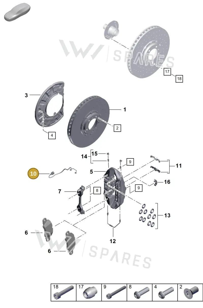 9P1907637B — Porsche 992 Sport Classic (2020-) diagram p57602000, position 10