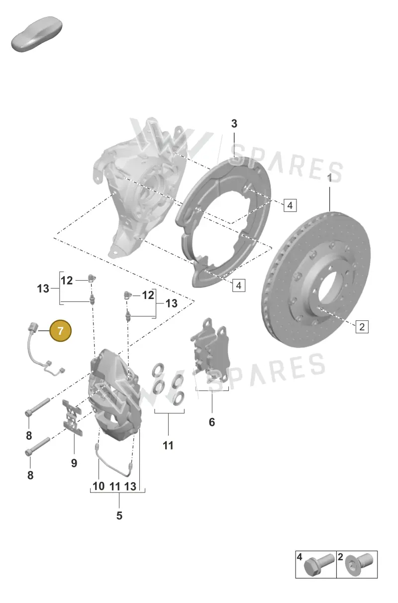 9P1907637C — Porsche 911 (2024-2025) diagram p53603010, position 7