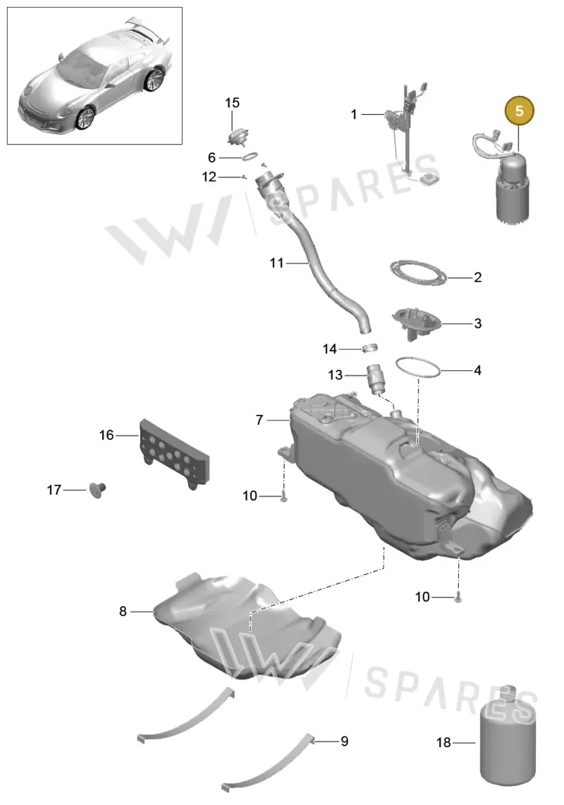9P1919087B — Porsche 911 (2013-2020) diagram p41201000, position 5