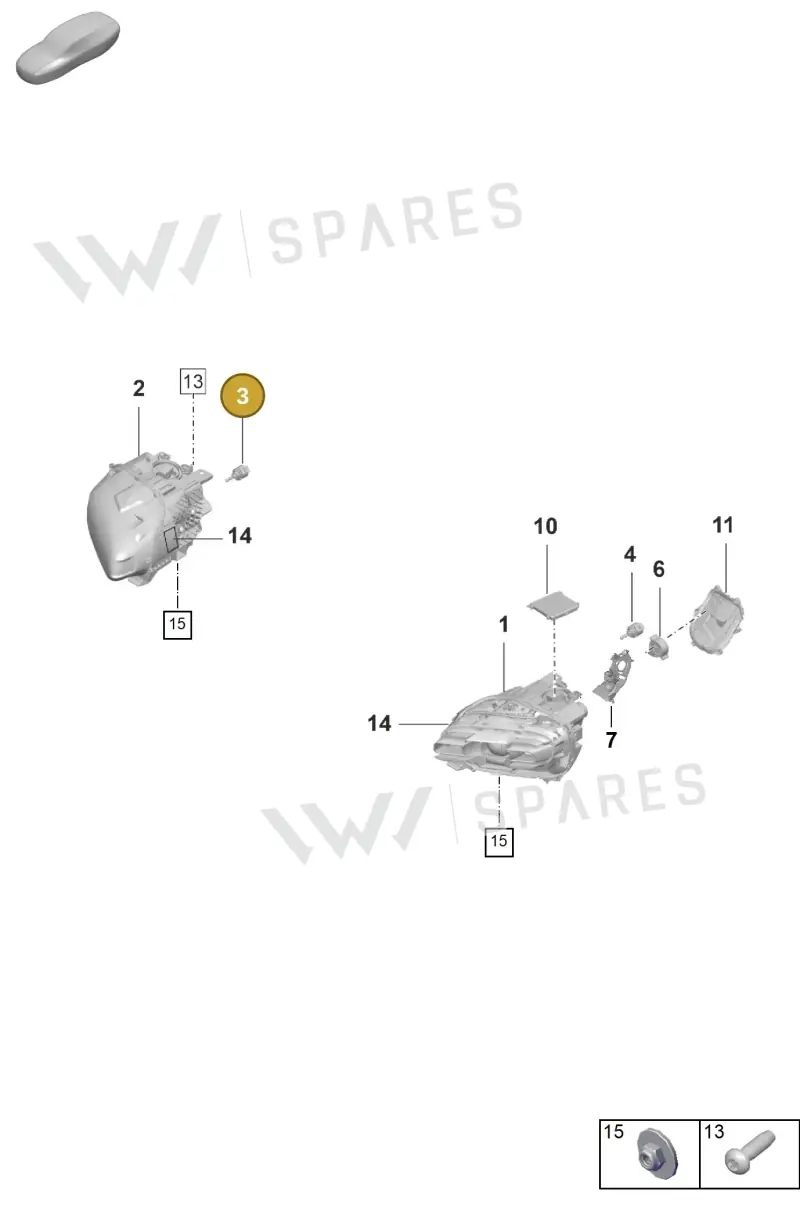 9P1941298 — Porsche Taycan Sport Turismo (2019-2024) diagram p56905010, position 3
