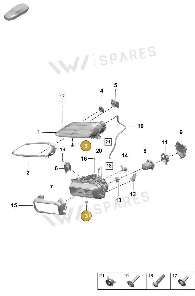 9P1941730 — Porsche Macan (2024-2024) diagram p61908000, position 3