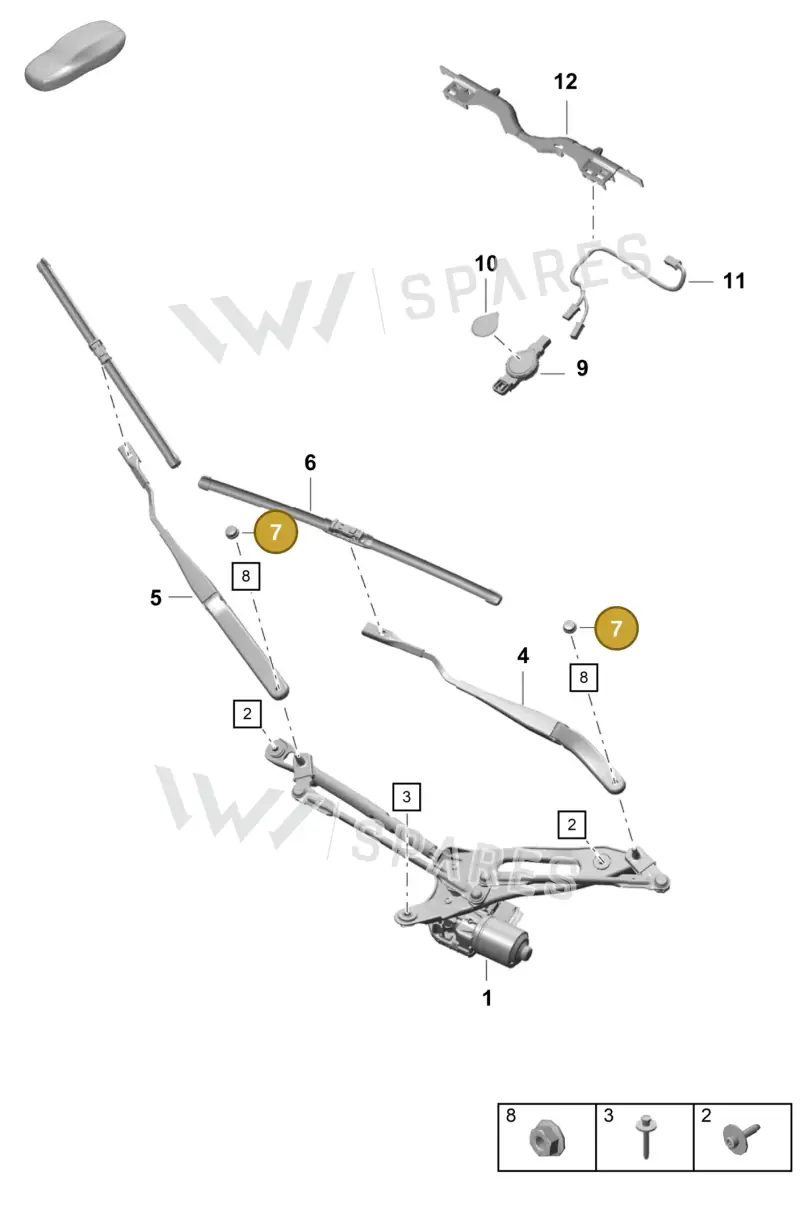 9P1955205 — Porsche Boxster Spyder (2019-) diagram p55904000, position 7