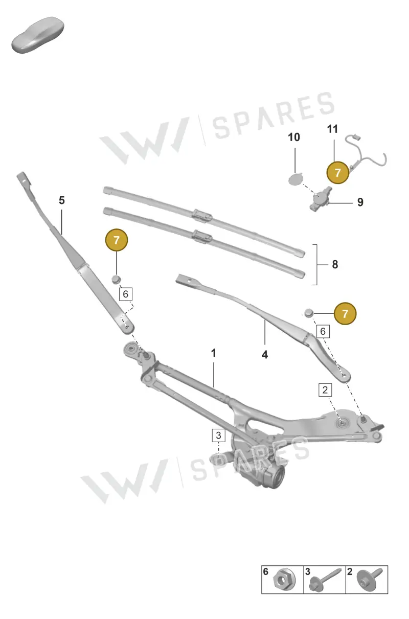 9P1955205 — Porsche GT3 RS (2021-) diagram p59904000, position 7
