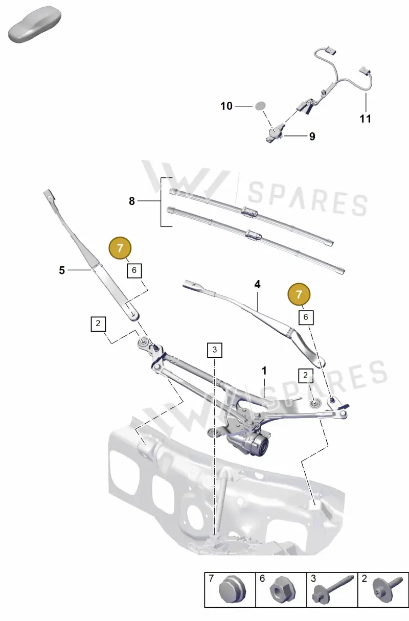 9P1955205 — Porsche 992 Carrera Coupe (2024-) diagram p53904000, position 7
